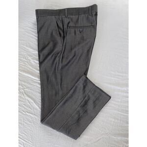 Perry Ellis Slim Fit Flat Front Microfiber Dress Pants, Slacks. Nailhead, 30X30.